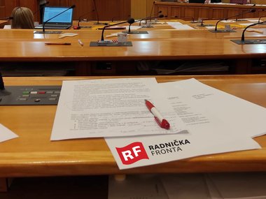 Aktivnost Radničke fronte 2021. u Saboru