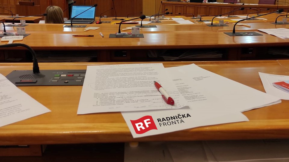 Aktivnost Radničke fronte 2021. u Saboru