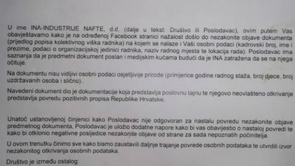 Zastrašivanja, prijetnje i uvrede radnicima Rafinerije Sisak. Uprava cinično poručuje da im je potrebna "psihološka pomoć"?