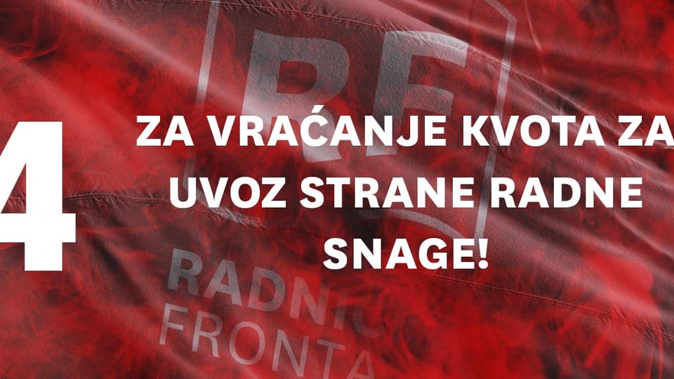 Za vraćanje kvota za uvoz strane radne snage!