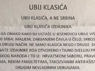 Podrška Hrvoju Klasiću, protiv svih oblika fašizma!