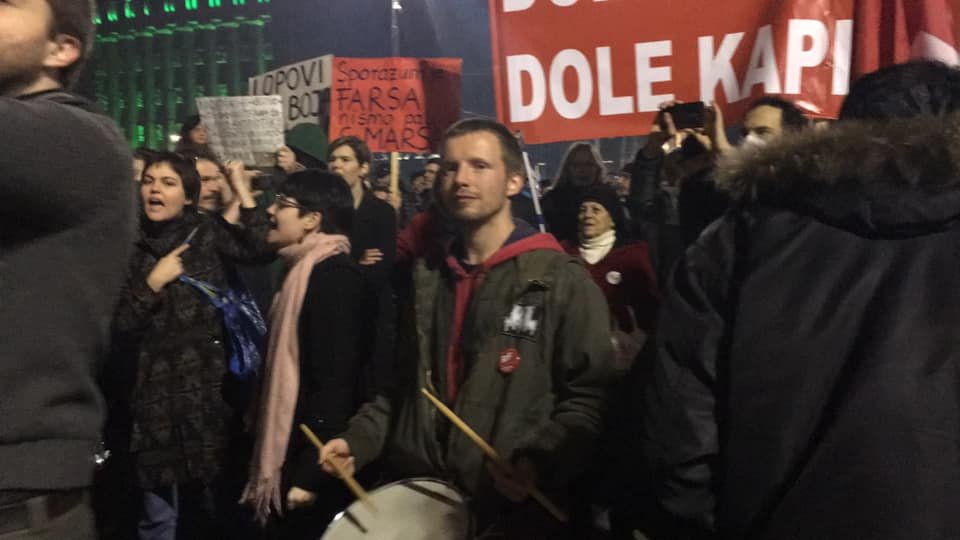 RF se na beogradskom protestu pridružio tamošnjem Levom bloku