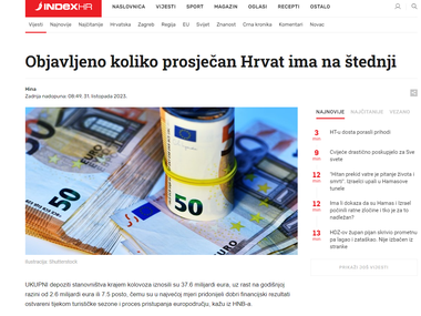 HNB i dalje ne objavljuje podatke o koncentraciji štednje