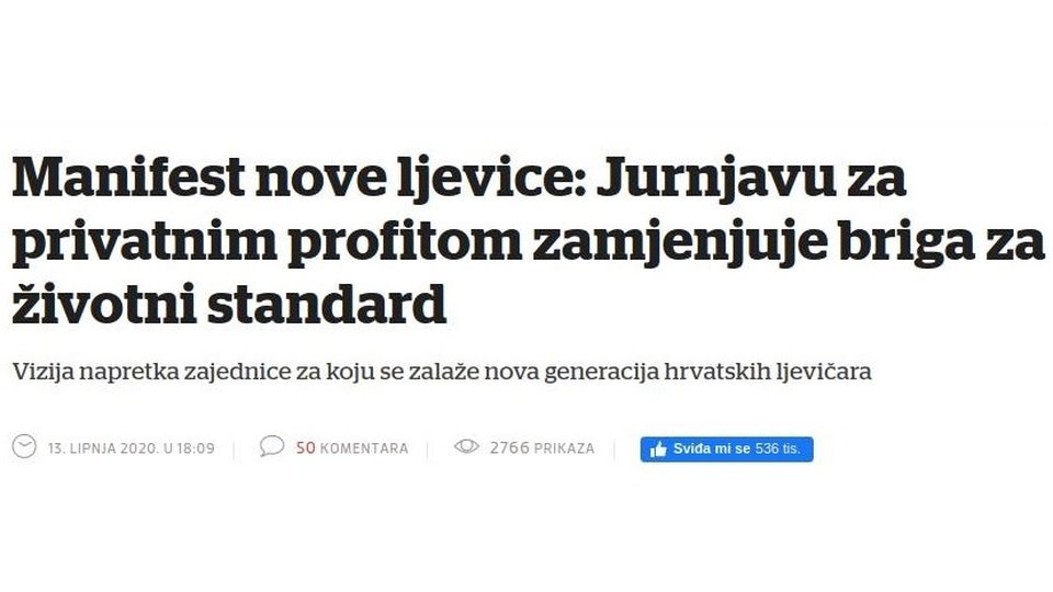 Odgovor na reakcije na "manifest ljevice"